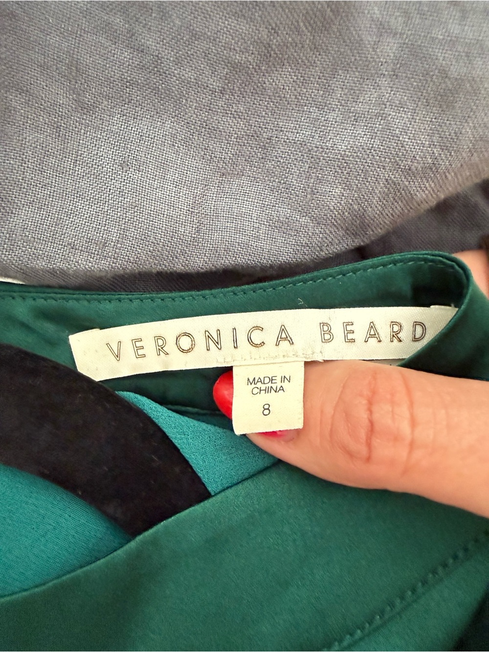 Veronica Beard Kendall Emerald Green Stretch Silk Midi Dress View 5
